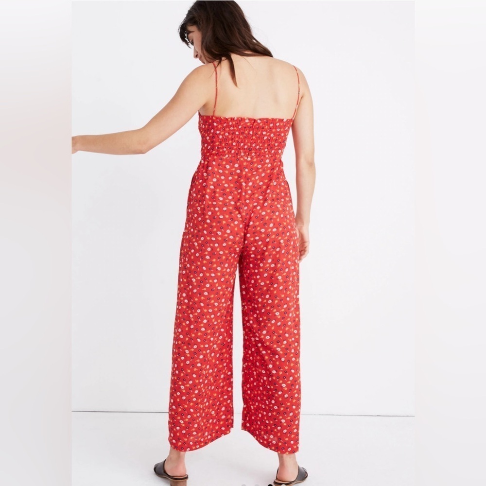 Madewell Ruched Wide-Leg Jumpsuit in Prairie Posies Size 0 - Picture 4 of 9